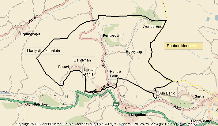 llantysilio area map